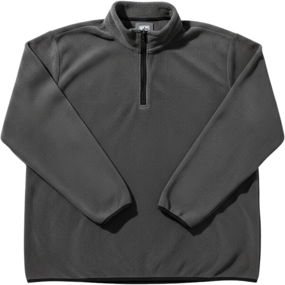 Athletech Mens XL Charcoal Gray Quarter Zip Fleece Pullover Mock Neck Jacket